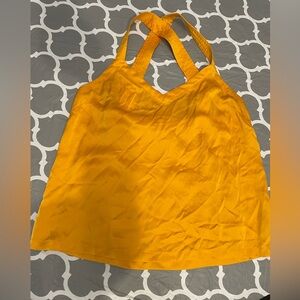 Anthropologie Floreat 100% Silk Tangerine V-Neck Camisole Cami Tank Top S